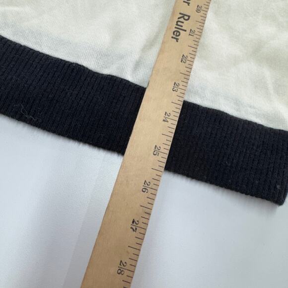 Ecru Sweater‎ Womens Large White Colorblock Sleeve Crew Neck Knit - Picture 7 of 8